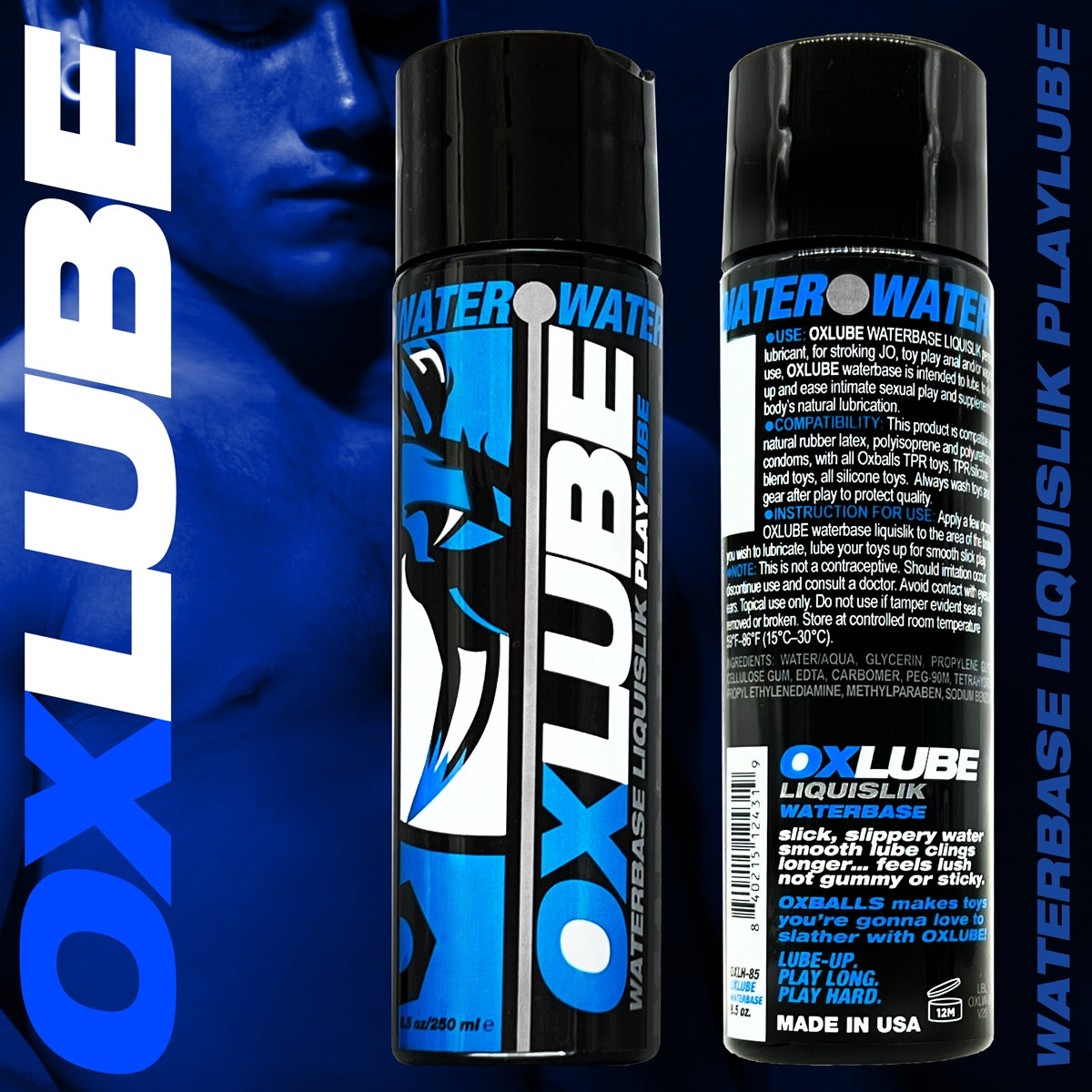 OxLube Liquislik Waterbased Lubricant 8.5 oz (250ml)
