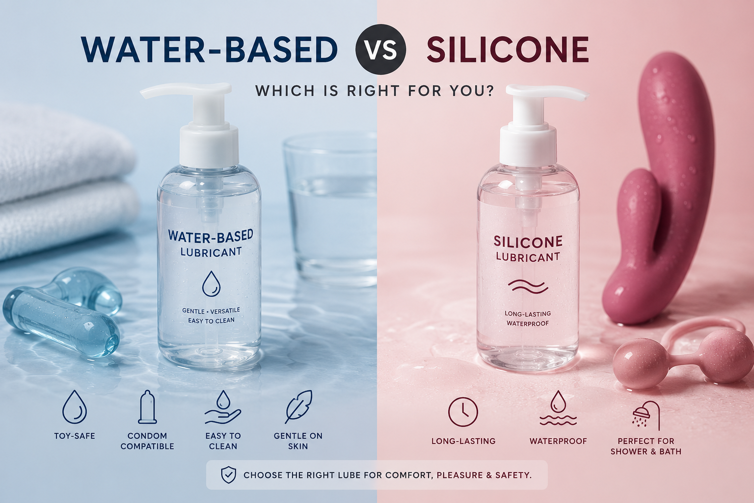 Water-Based vs Silicone Lubricant