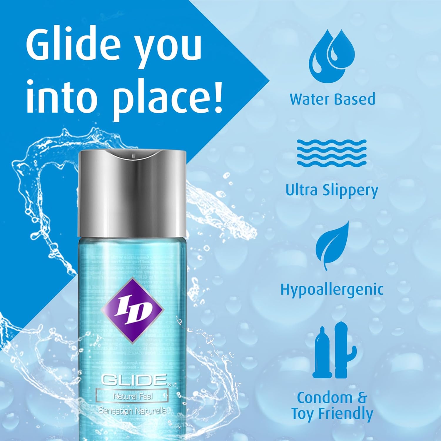 ID Glide Natural Feel Lubricant 250ml