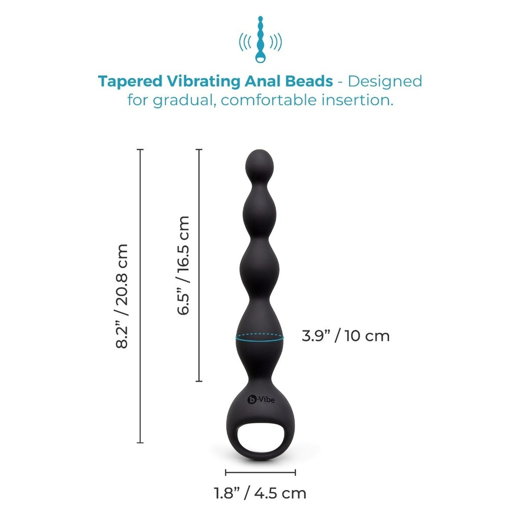 b-Vibe 6.5inch Tapered Vibrating Silicone Anal Beads