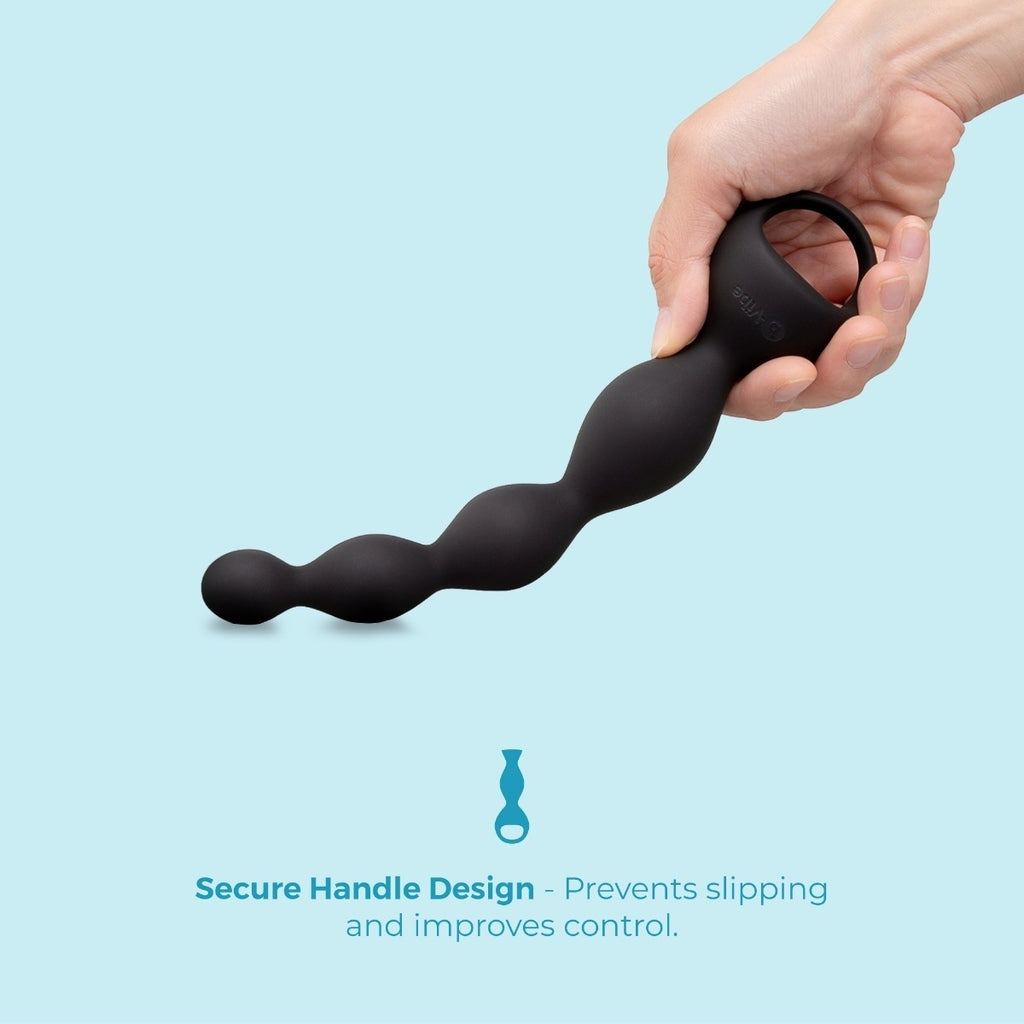 b-Vibe 6.5inch Tapered Vibrating Silicone Anal Beads
