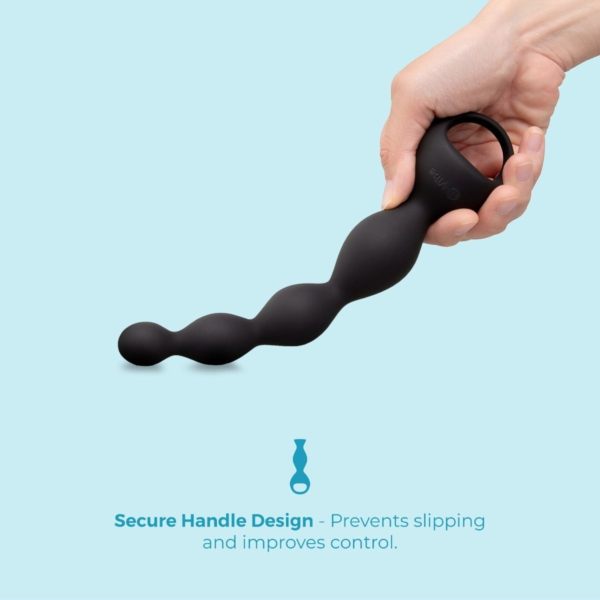 b-Vibe 6.5inch Tapered Vibrating Silicone Anal Beads