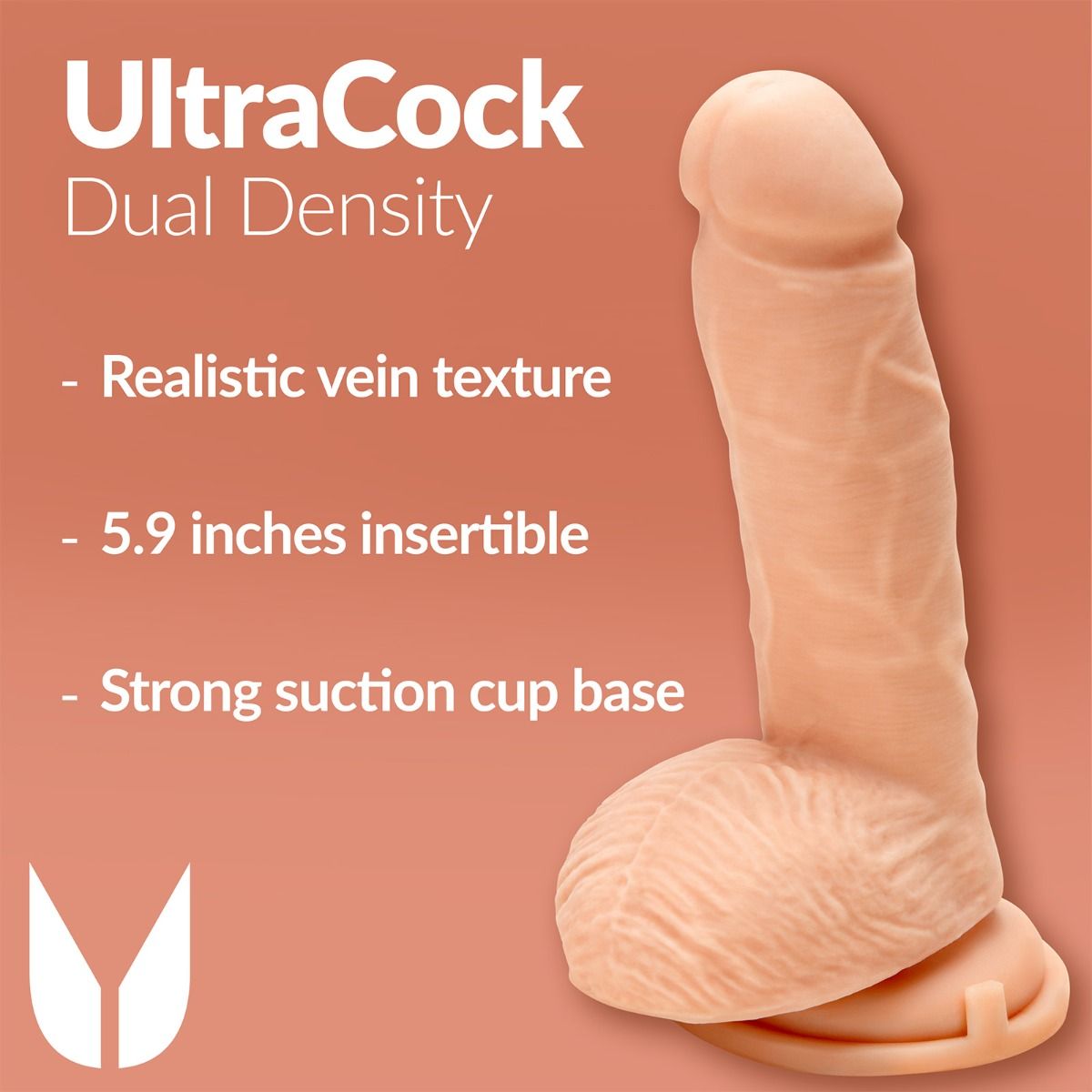 Ultra Cock Dual Density Dildo with Balls