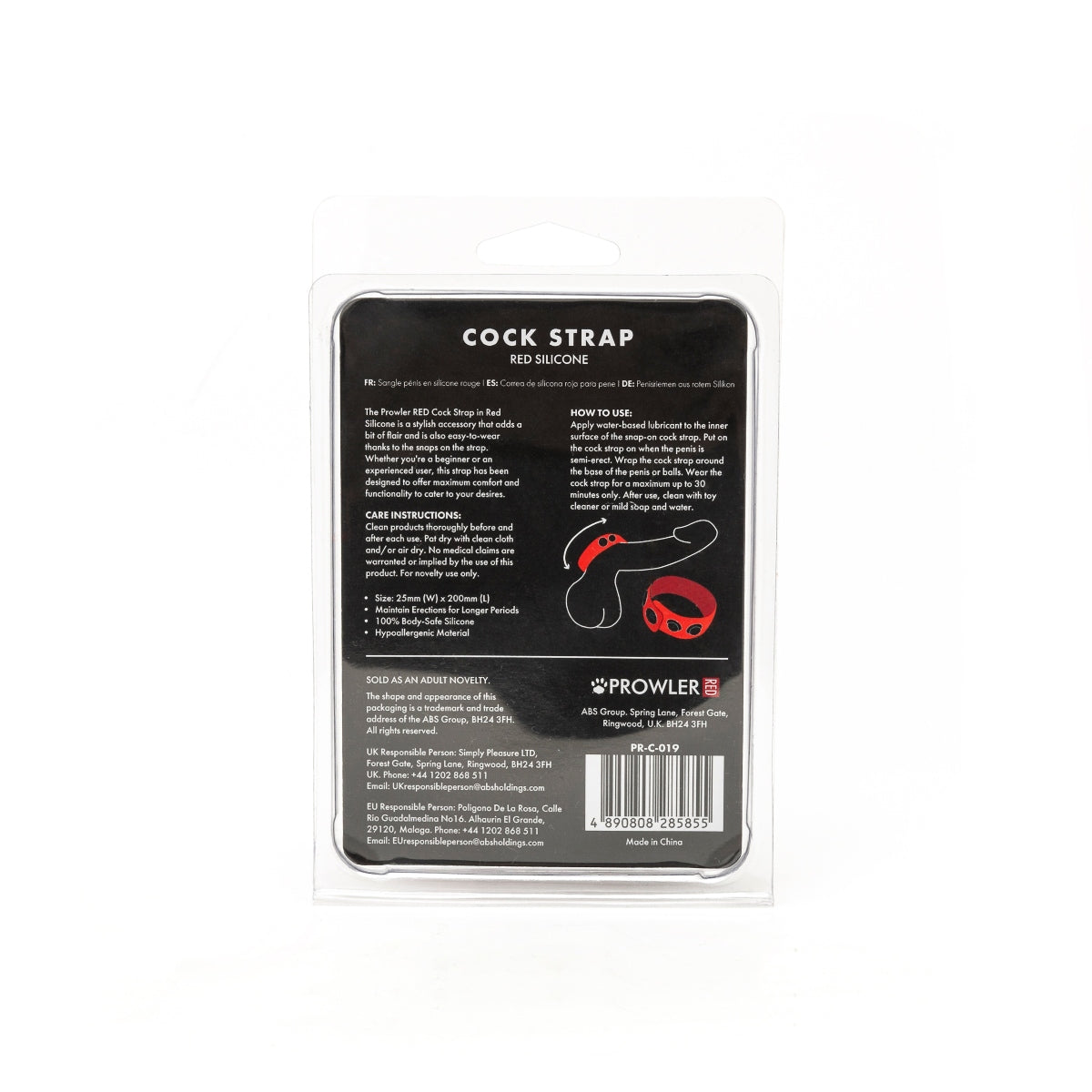 Red Silicone Cock Strap