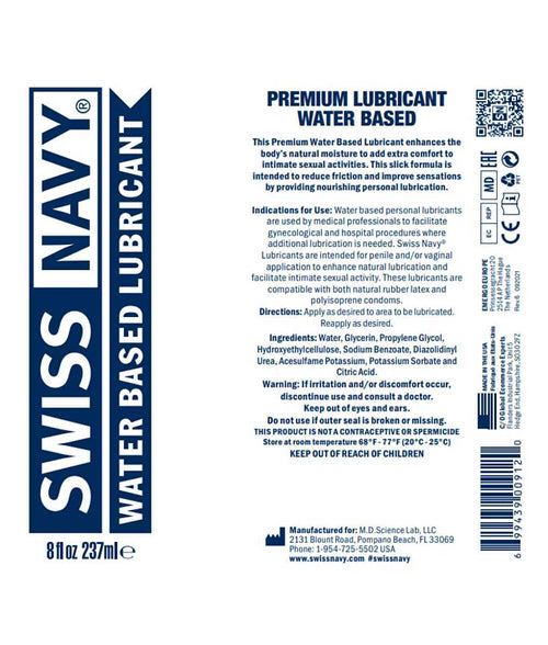Swiss Navy Premium Waterbased Lubricant